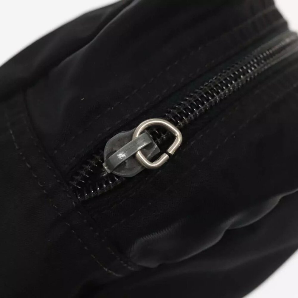 Prada Pouch Nylon Black Silver Auth - image 7